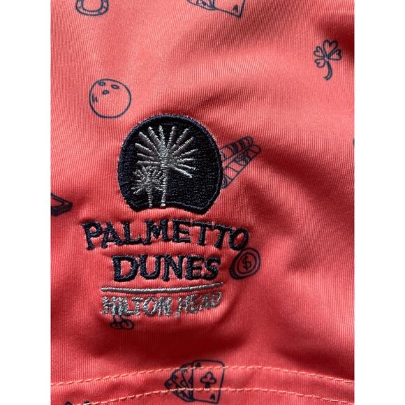 Straight Down Polo Shirt Mens/Teen Coral Size XL Golf Palmetto Dunes Hilton Head - Picture 10 of 11